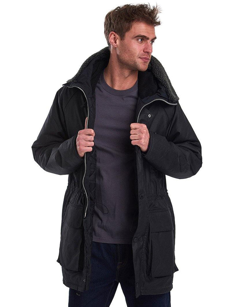 Fenton Wax Jacket Black data-zoom-image=