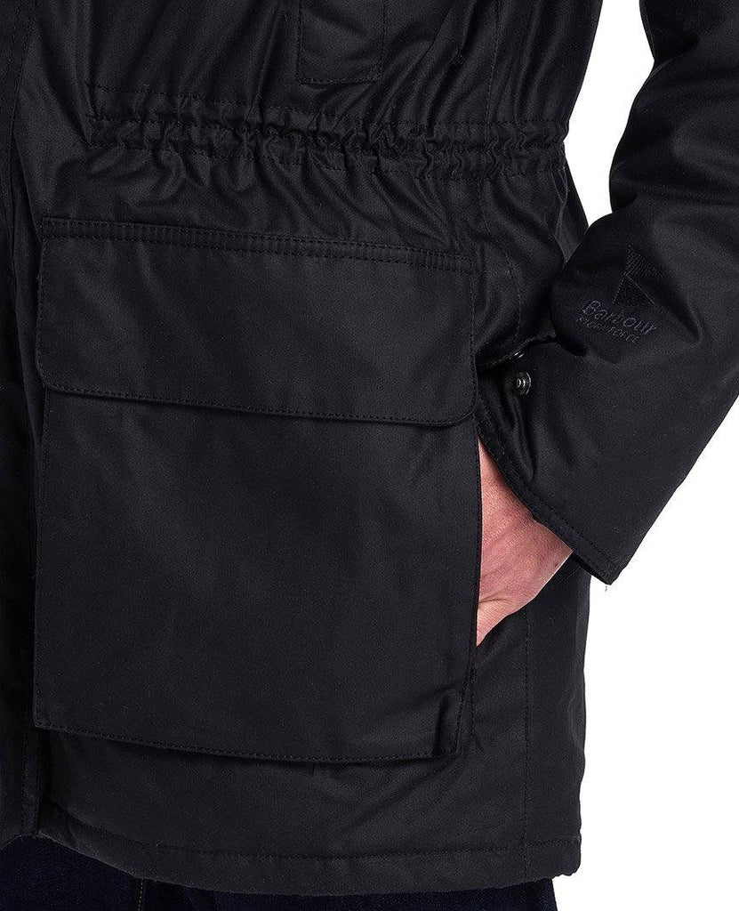 Fenton Wax Jacket Black data-zoom-image=