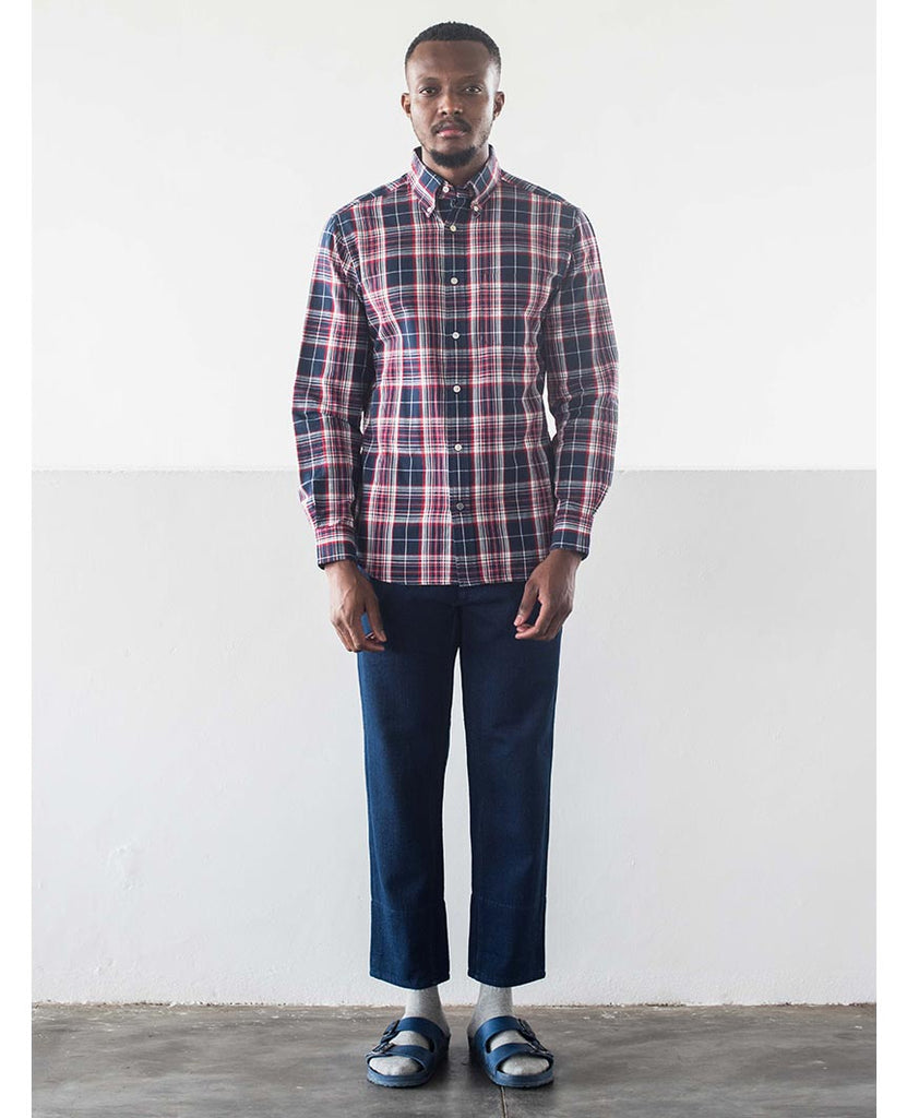 N°5 Classic Buttondown Collar LS Navy data-zoom-image=