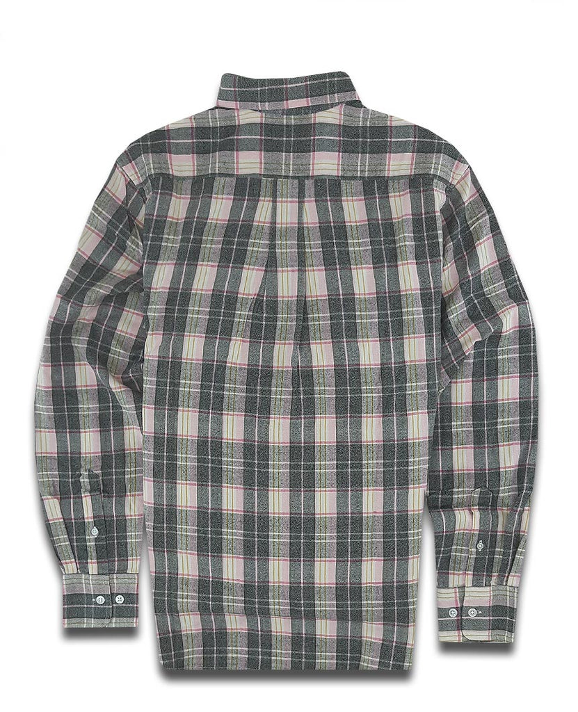 N°5 Classic Buttondown Collar LS Pink Black data-zoom-image=