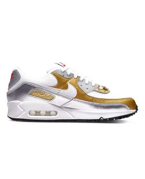 Air Max 90 SE Womens Gold Silver