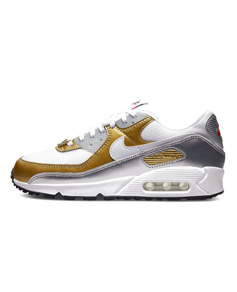 Air Max 90 SE  Womens  Gold Silver data-zoom-image=
