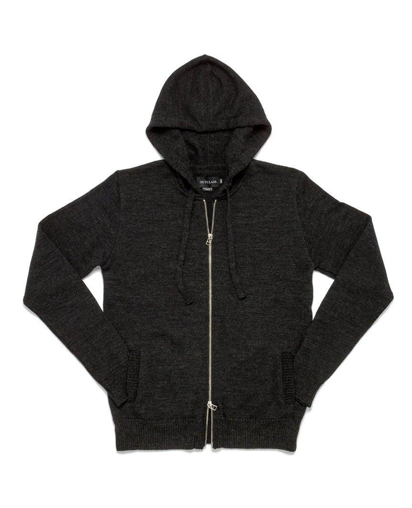 Zip-Up Hoodie Charcoal Grey data-zoom-image=