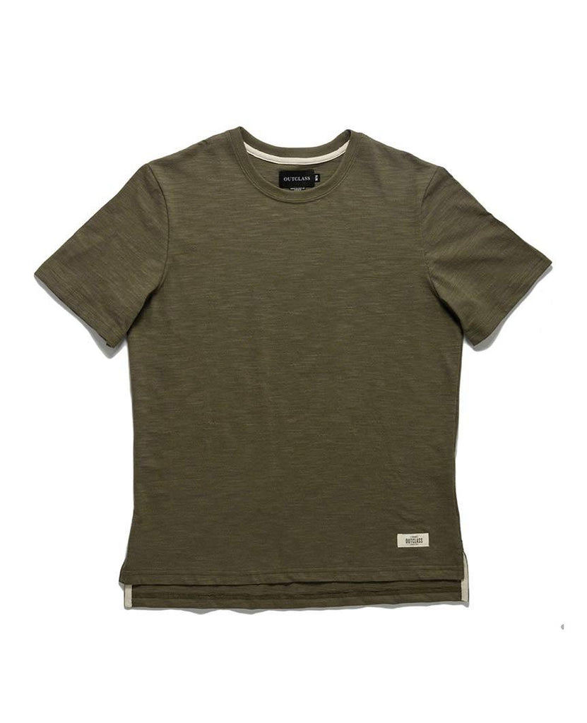 Olive Slub S/S T-Shirt data-zoom-image=