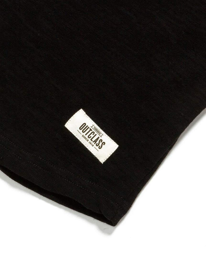Black Slub S/S Henley data-zoom-image=