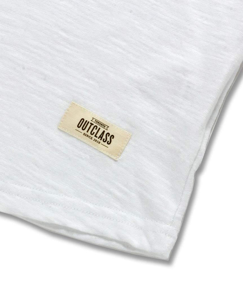 White Slub  S/S Henley data-zoom-image=