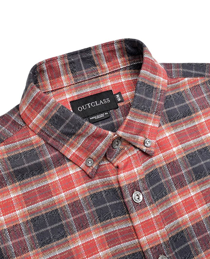 Brick Check Flannel Shirt data-zoom-image=