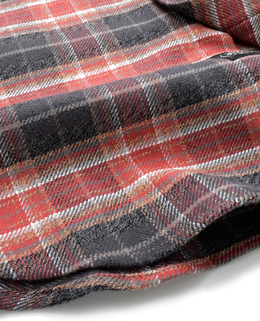 Brick Check Flannel Shirt data-zoom-image=