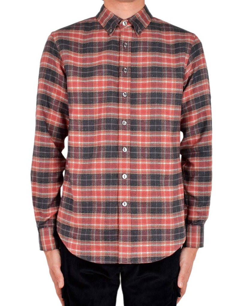 Brick Check Flannel Shirt data-zoom-image=
