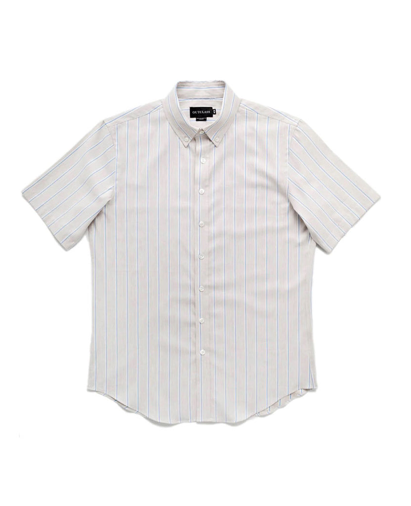 Yacht Stripe S/S Shirt White data-zoom-image=