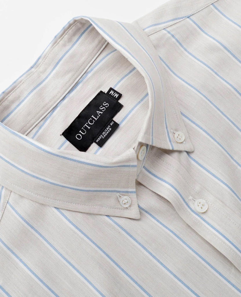 Yacht Stripe S/S Shirt White data-zoom-image=