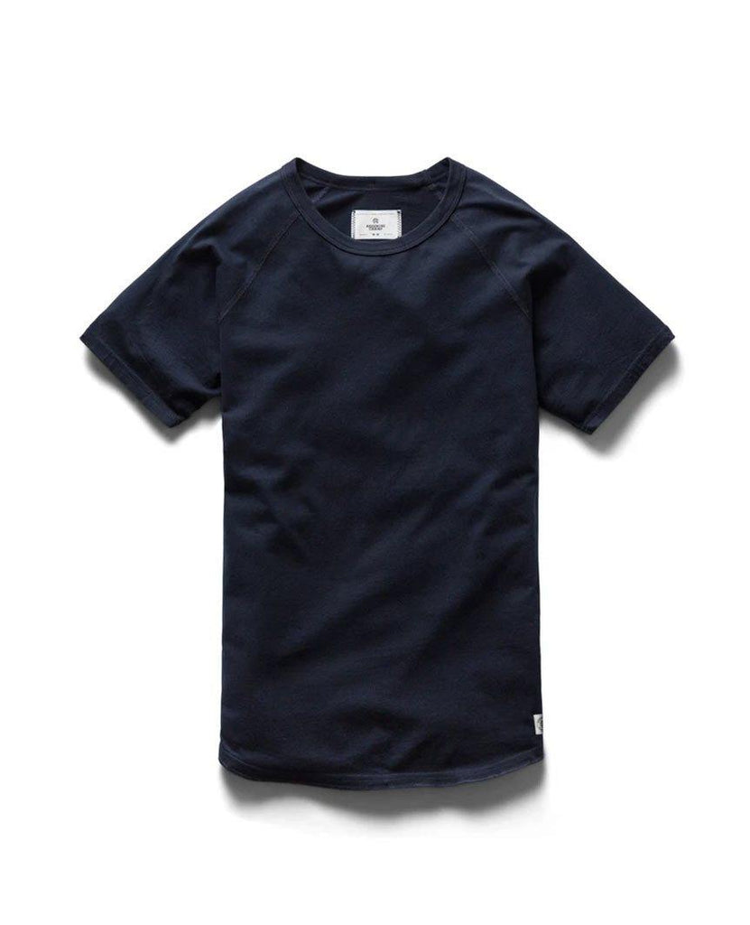 Pima Jersey Raglan T-shirt Navy data-zoom-image=
