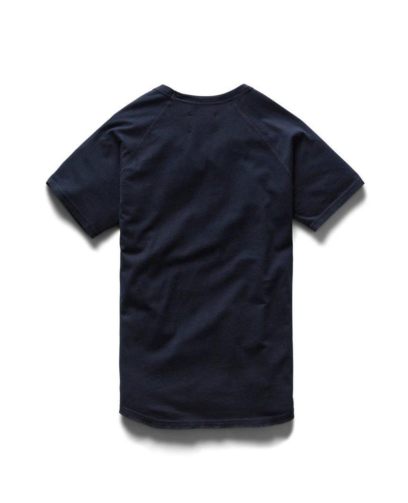 Pima Jersey Raglan T-shirt Navy data-zoom-image=