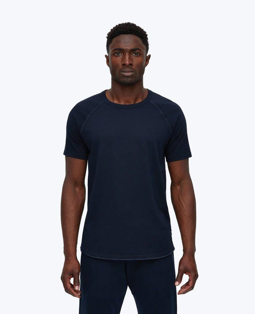 Pima Jersey Raglan T-shirt Navy data-zoom-image=
