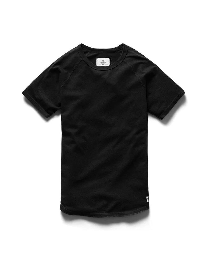 Pima Jersey Raglan T-shirt Black data-zoom-image=