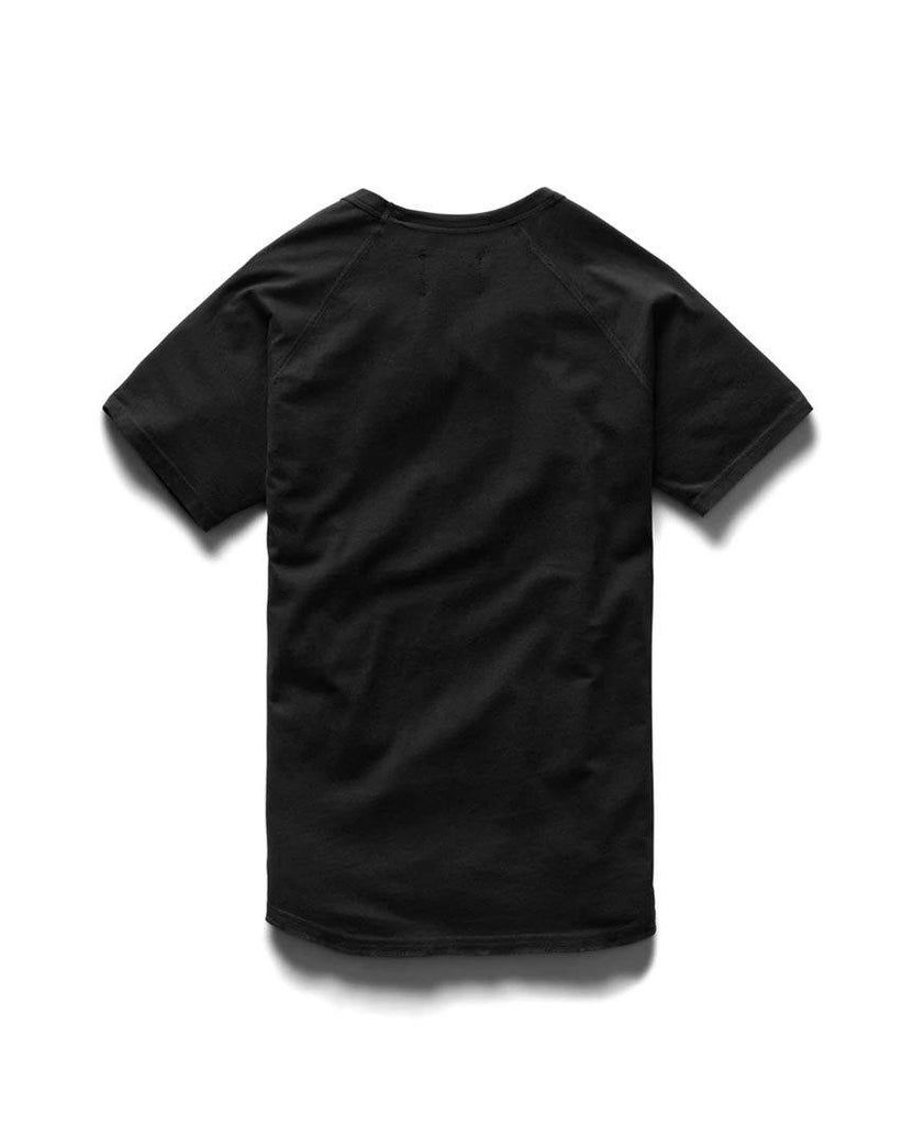 Pima Jersey Raglan T-shirt Black data-zoom-image=