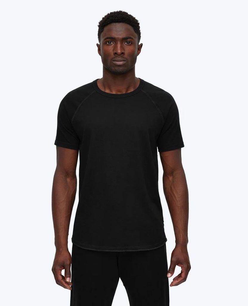 Pima Jersey Raglan T-shirt Black data-zoom-image=