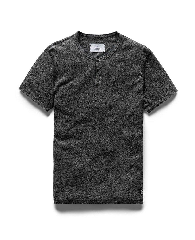 Henley Ringspun Jersey T-Shirt Marled Black data-zoom-image=