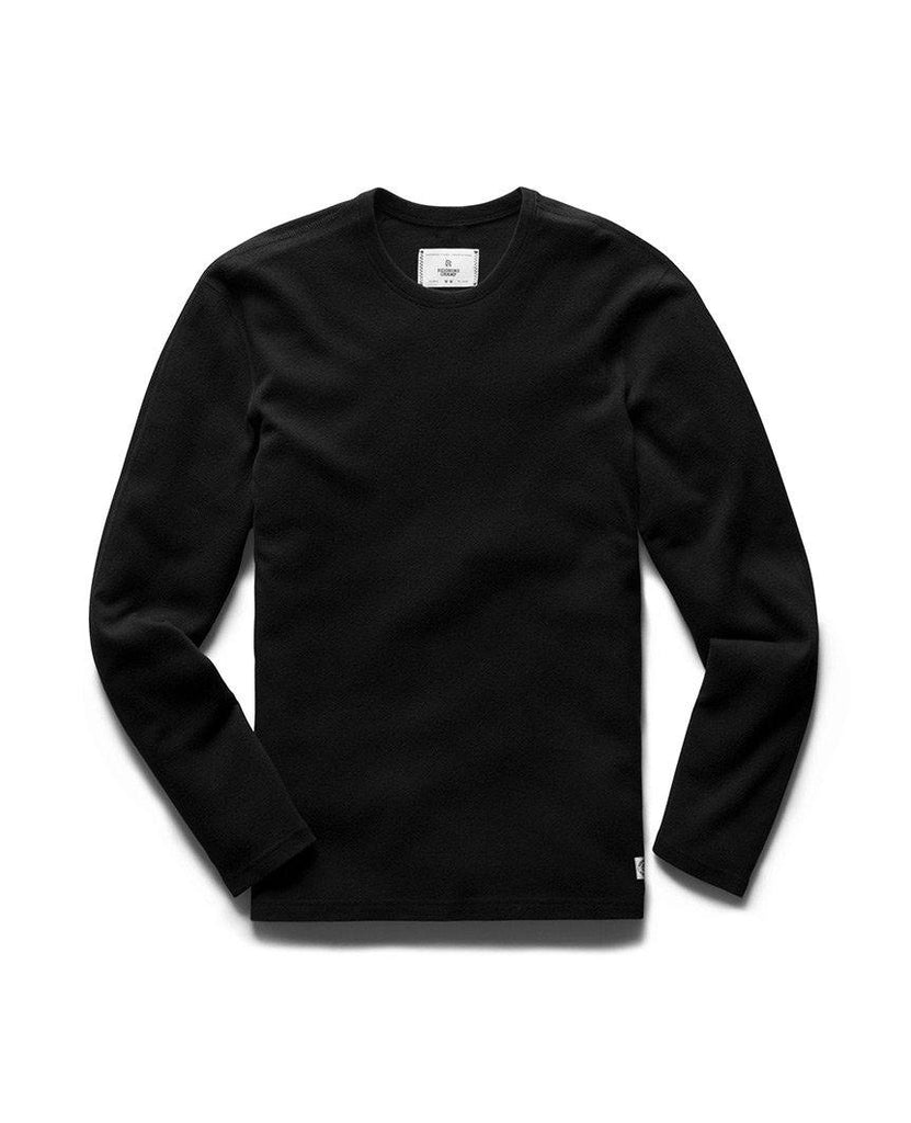 Brushed Interlock Long Sleeve Black data-zoom-image=
