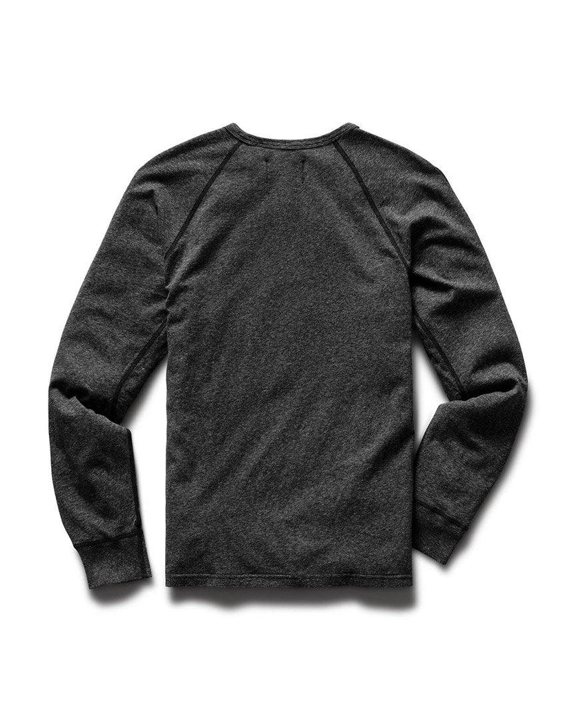 Pima Jersey T-Shirt Long Sleeve Heather Black data-zoom-image=