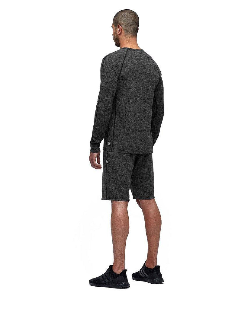 Pima Jersey T-Shirt Long Sleeve Heather Black data-zoom-image=