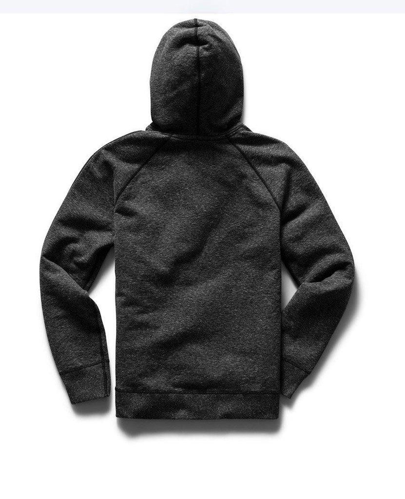Full Zip Hoodie Midweight Terry Heather Black data-zoom-image=