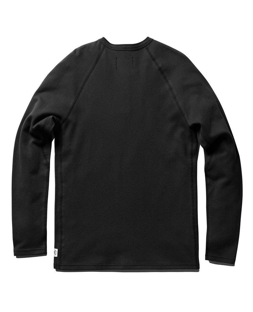 Long Sleeve Henley Ringspun Jersey Black data-zoom-image=