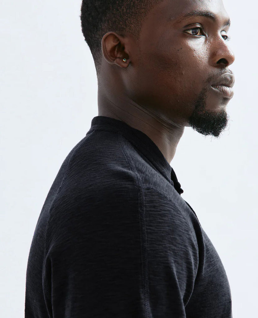 1X1 Slub Henley Black data-zoom-image=