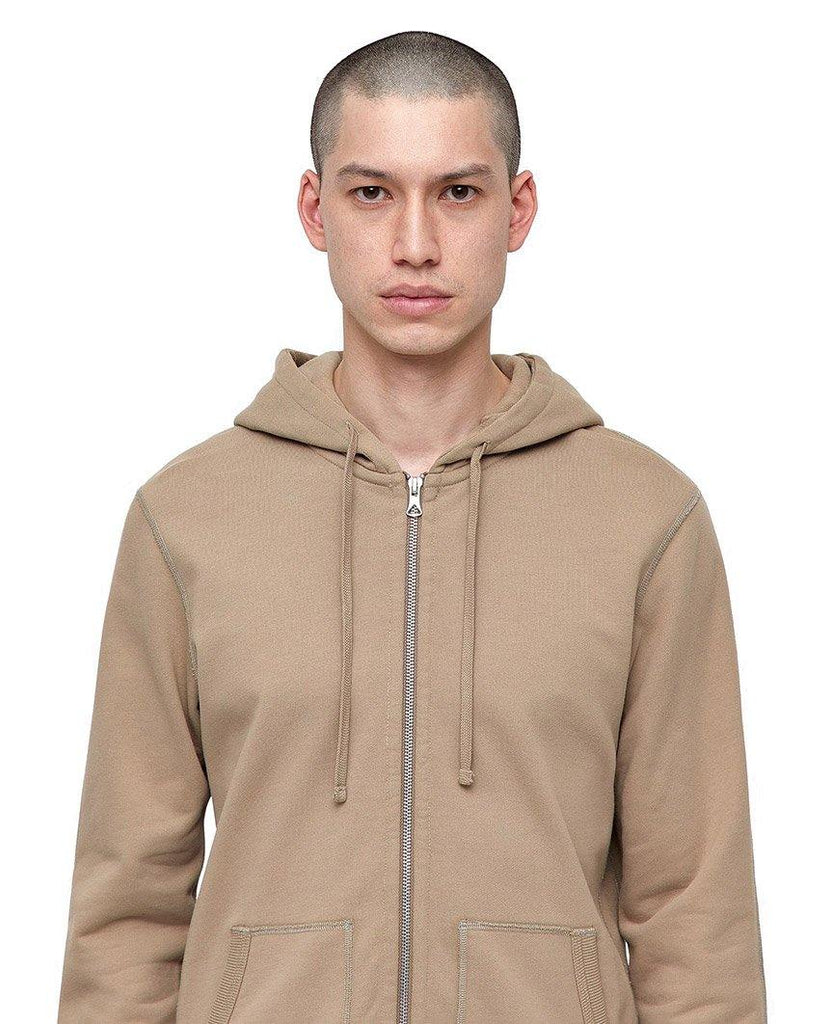Full Zip Hoodie Midweight Terry Khaki data-zoom-image=