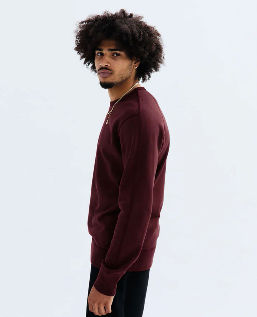 Midweight Terry Crewneck Crimson data-zoom-image=