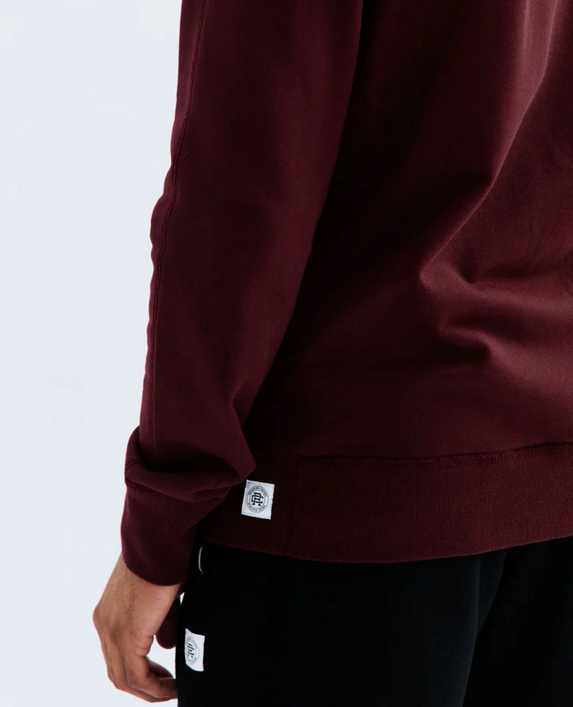 Midweight Terry Crewneck Crimson data-zoom-image=