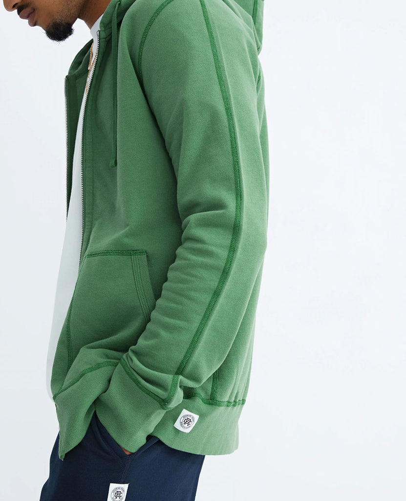 Lightweight Terry Full Zip Hoodie Jade data-zoom-image=