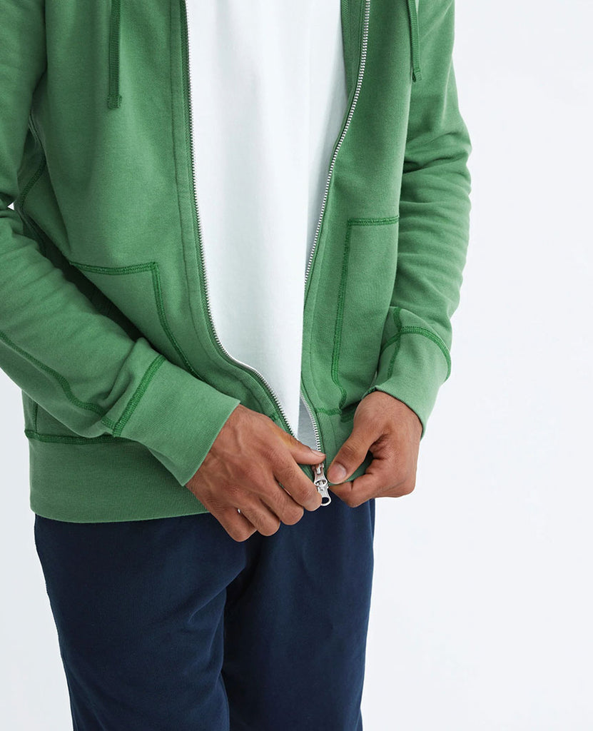 Lightweight Terry Full Zip Hoodie Jade data-zoom-image=