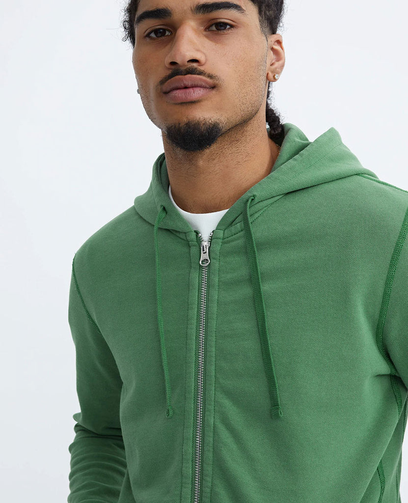 Lightweight Terry Full Zip Hoodie Jade data-zoom-image=
