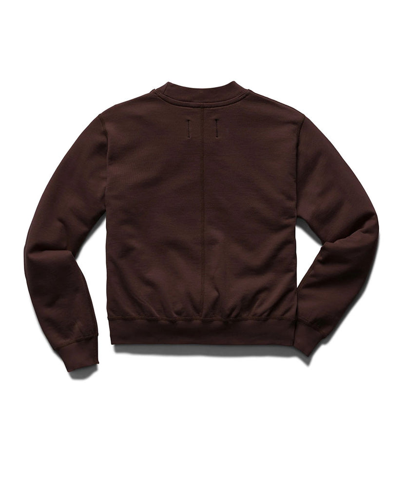 Midweight Terry Cropped Crewneck Womens Earth data-zoom-image=
