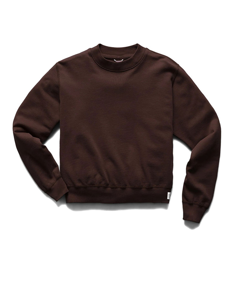 Midweight Terry Cropped Crewneck Womens Earth data-zoom-image=