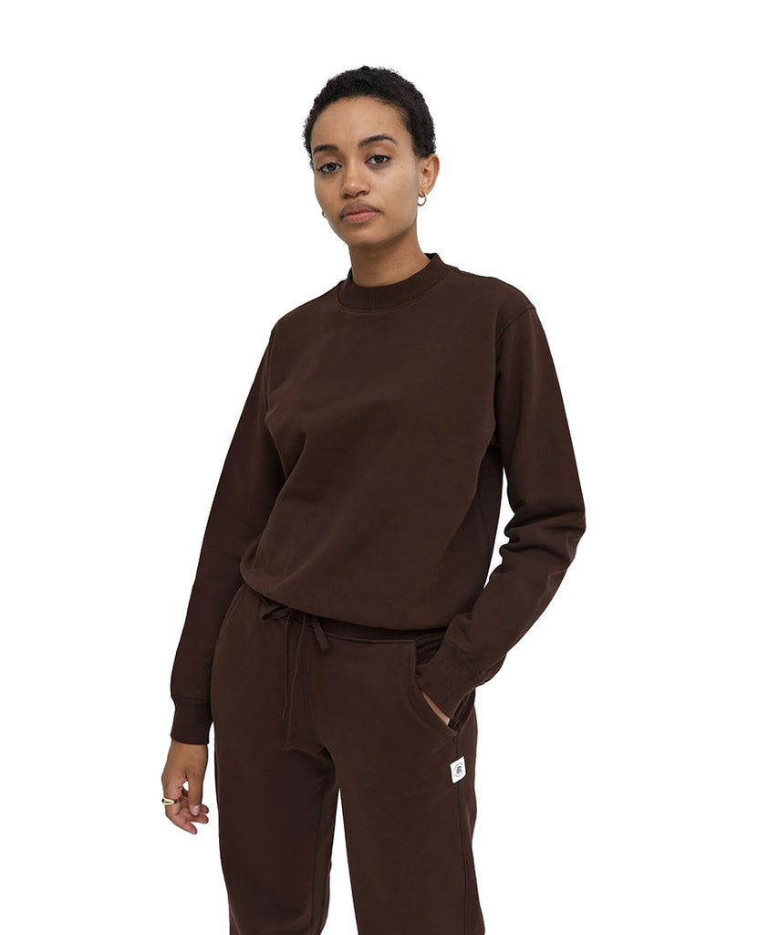 Midweight Terry Cropped Crewneck Womens Earth data-zoom-image=