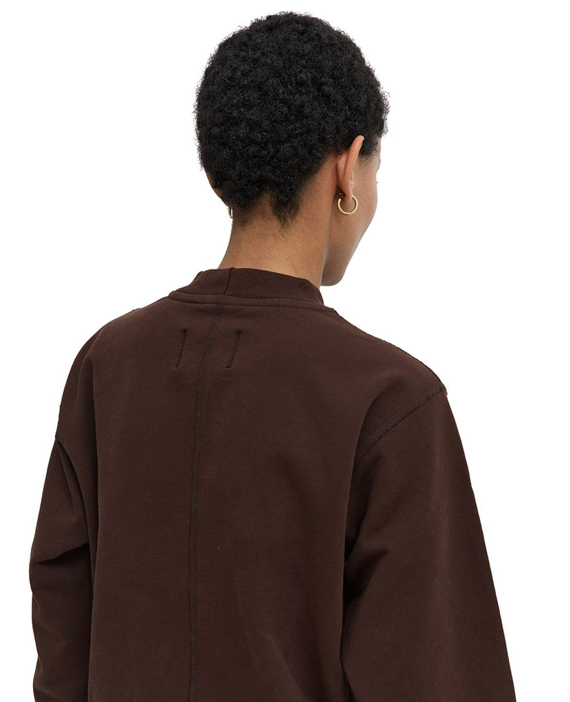 Midweight Terry Cropped Crewneck Womens Earth data-zoom-image=