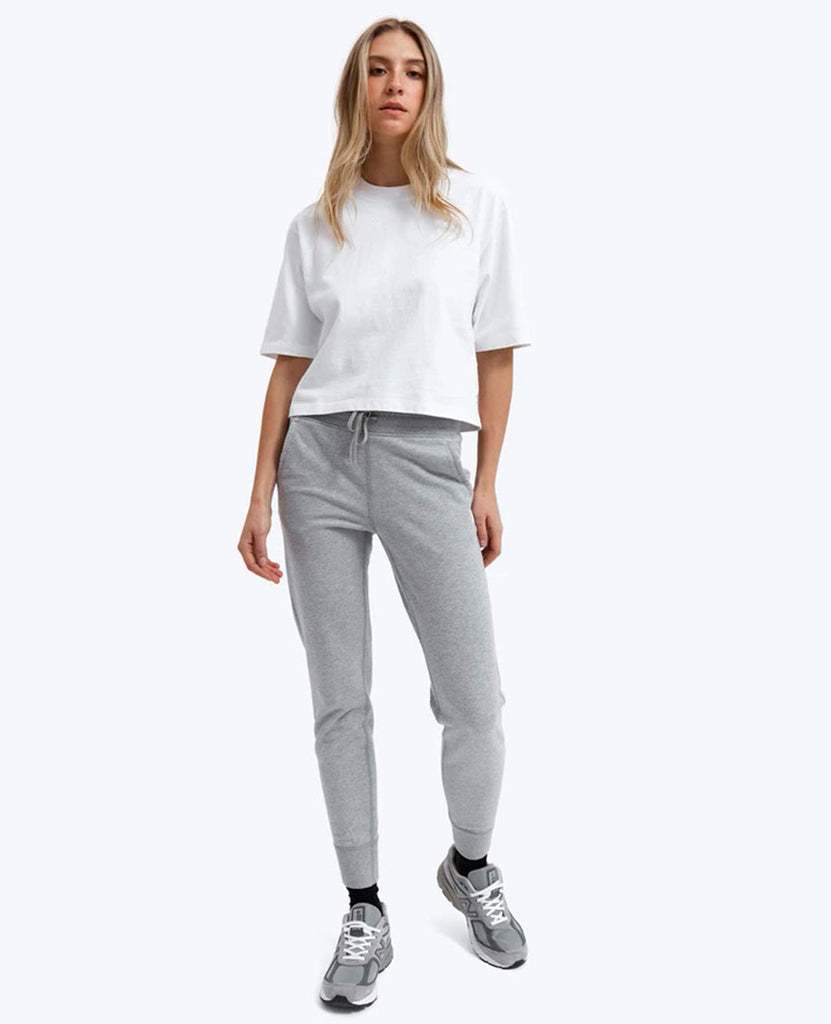 Midweight Terry Slim Sweatpant Womens Heather Grey data-zoom-image=