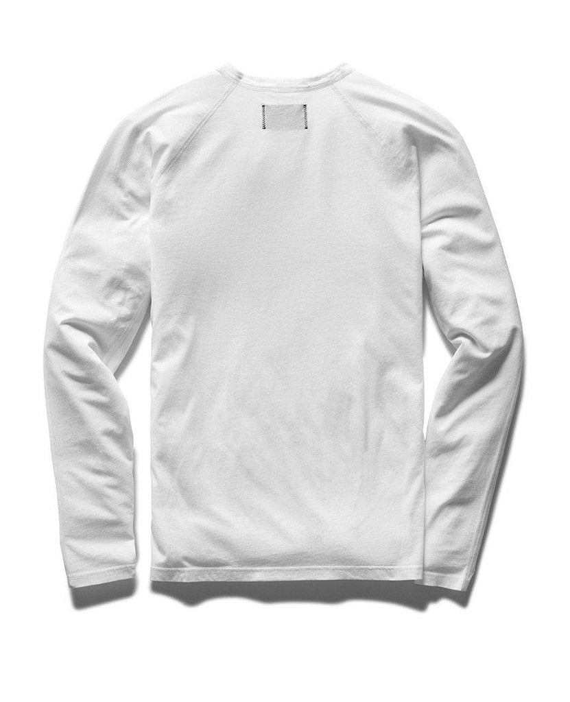 Long Sleeve Henley Ringspun Jersey White data-zoom-image=