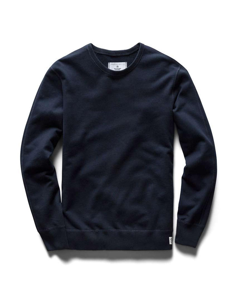 Crewneck Midweight Terry Navy data-zoom-image=