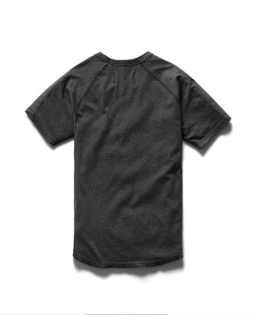 Pima Jersey Raglan T-shirt Heather Charcoal data-zoom-image=
