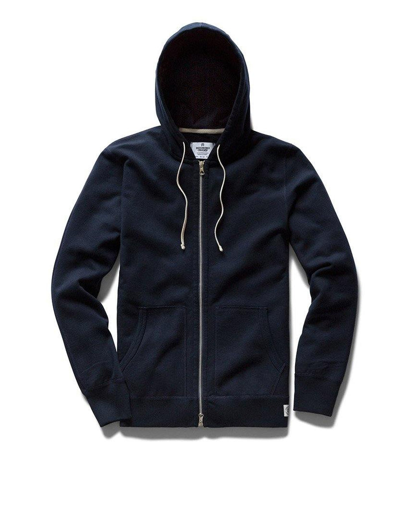 Full Zip Hoodie Midweight Terry Navy data-zoom-image=