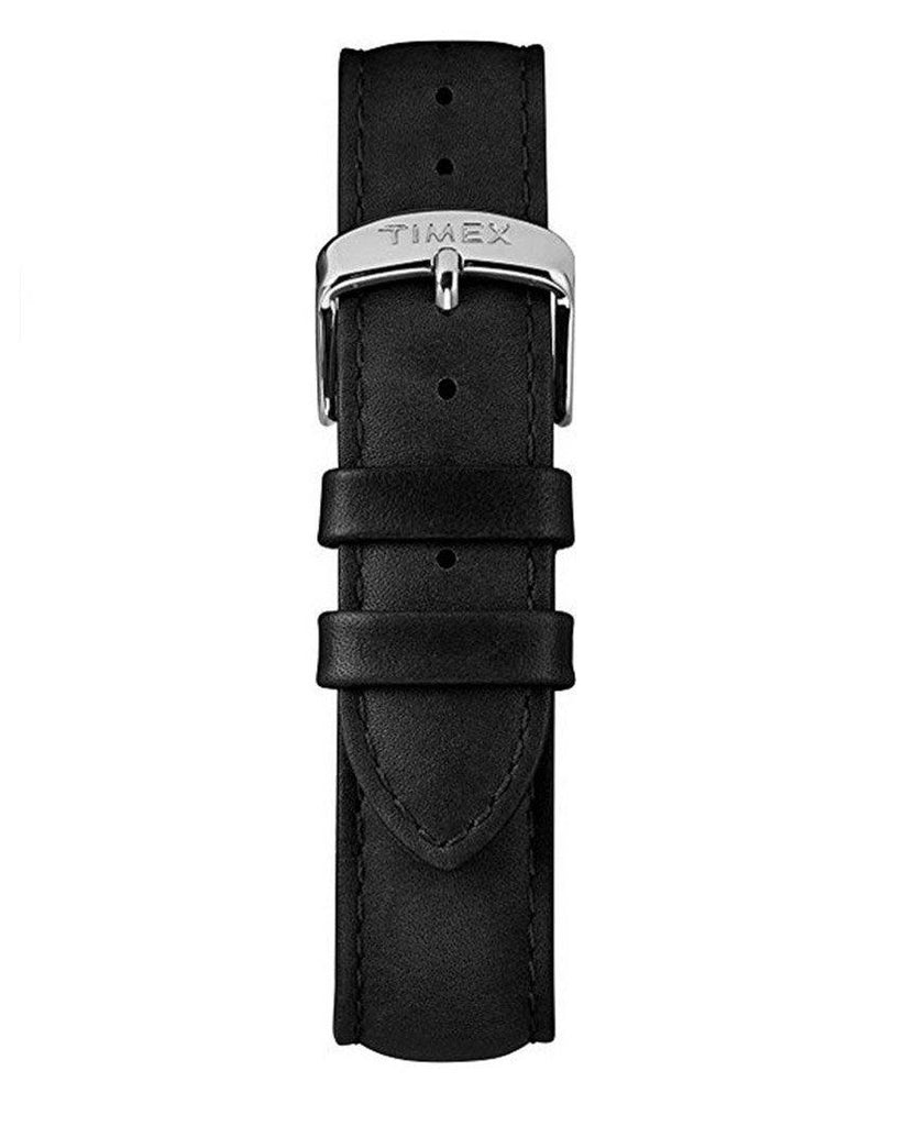 Harborside Classic Black Leather Strap Watch data-zoom-image=