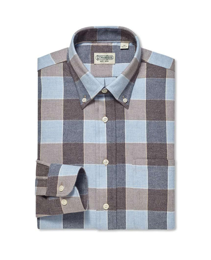 Button Down Sport Italian Brushed Buffalo Check data-zoom-image=