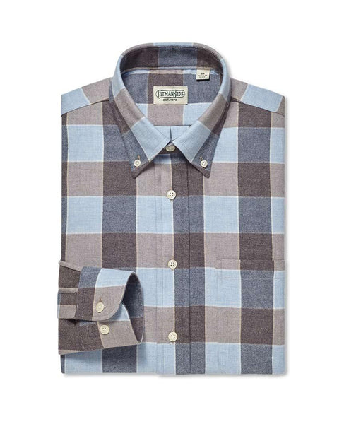 Button Down Sport Italian Brushed Buffalo Check