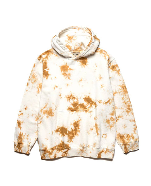 Plain Hoodie Beige Tie Dye