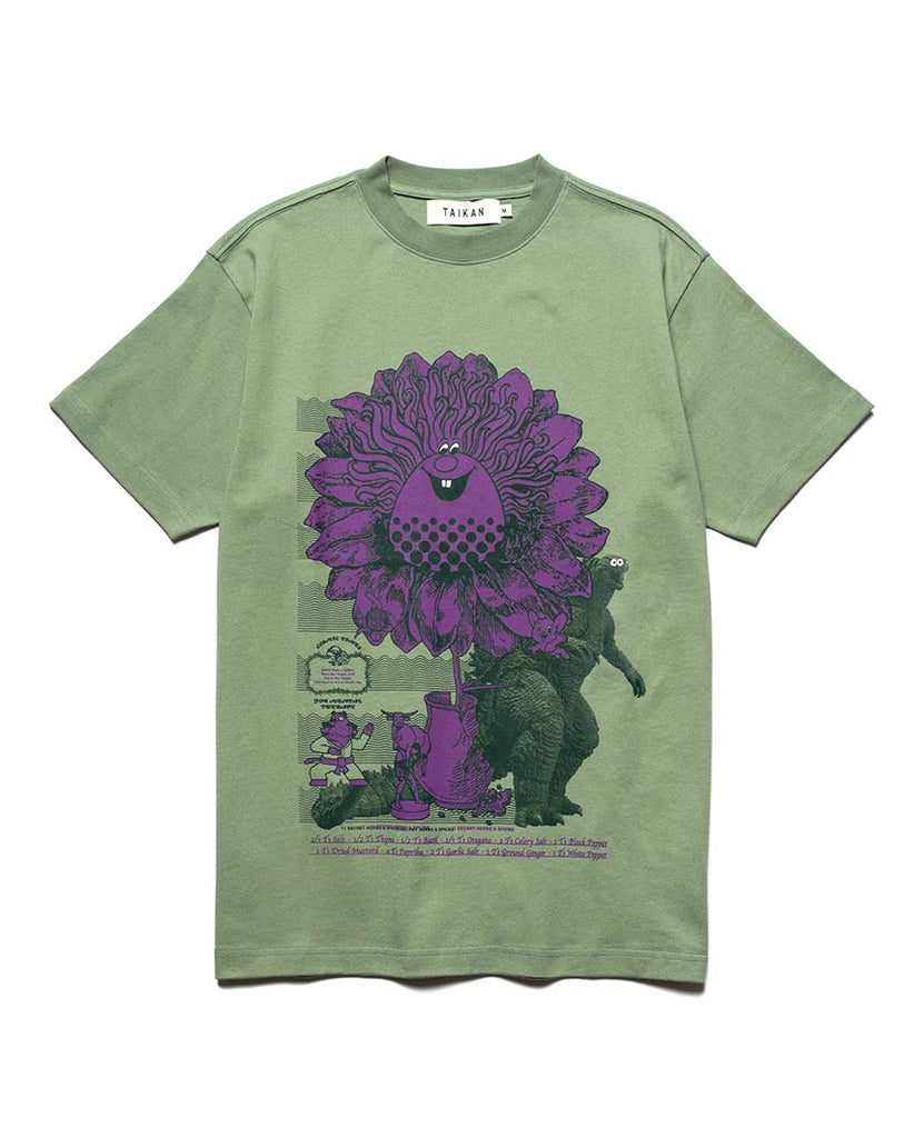 Rhek S/S Tee Green Purple data-zoom-image=