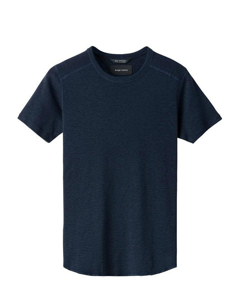 1x1 Slub Short Sleeve Crewneck Navy