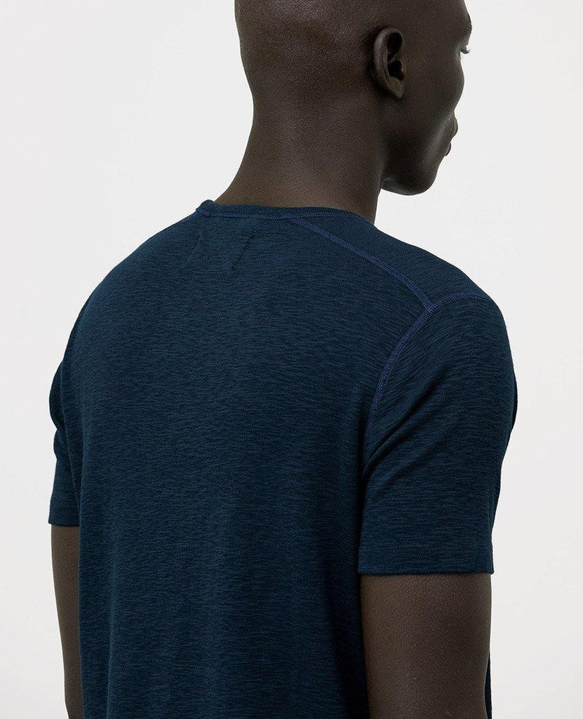 1x1 Slub Short Sleeve Crewneck Navy - Bricks and Bonds data-zoom-image=